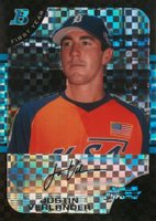 2005 Bowman Chrome Draft Picks #129 Justin Verlander XFractor Baseball Card