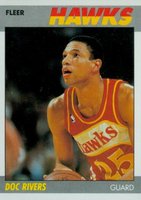 1987 Fleer #92 Doc Rivers Basketball Card