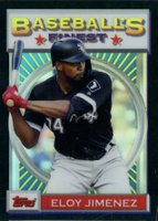 2020 Finest Flashbacks #12 Eloy Jimenez Black Refractor Baseball Card