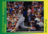 1991 Star Platinum Edition  #53 Rickey Henderson Baseball Card