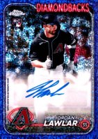 2024 Topps Chrome Update Chrome Baseball Update Series Autographs #ACJL Jordan Lawlar Purple Speckle Baseball Card