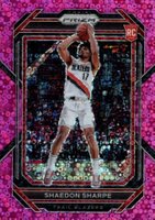2022 Panini Prizm #250 Shaedon Sharpe Pink Fast Break Basketball Card