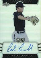 2019 Leaf Metal Draft Autographs #BACC1 Corbin Carroll Silver Baseball Card
