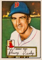 1952 Topps #15 Johnny Pesky Red Back Baseball Card