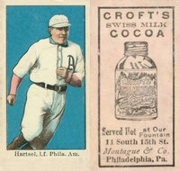 1909 Croft's Cocoa # Topsy Hartsel Baseball Card