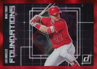 2018 Panini Donruss Foundations #F4 Mike Trout Red Baseball Card