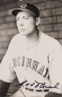 1999 Hall of Fame Autographs # Edd Roush Postcard Baseball Card