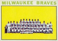 1964 Topps #132 Milwaukee Braves Team Baseball Card
