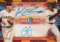 2024 Bowman Draft Prospect Dual Autographs #PDAGJ Konnor Griffin/Termarr Johnson Gold Refractor Baseball Card
