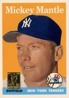 1996 Topps Mantle Reprint #8 1958 Topps Reprint Baseball Card