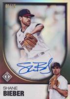 2023 Topps Transcendent Collection Transcendent Icons Chrome Autographs #SB Shane Bieber Baseball Card