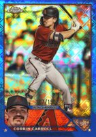 2023 Topps Chrome Logofractor Edition #95 Corbin Carroll Blue Refractor Baseball Card
