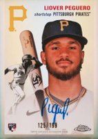 2023 Topps Chrome Platinum Anniversary Autographs #LP Liover Peguero Refractor Baseball Card