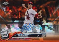 2018 Topps Chrome Sapphire Edition Rookie Autographs #AC-JF Jack Flaherty Orange Baseball Card