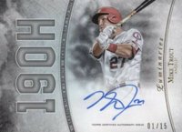 2017 Topps Luminaries Hit Kings Autographs #HKMT Mike Trout Baseball Card