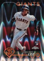 2024 Topps Chrome #201 Jung Hoo Lee Raywave Baseball Card