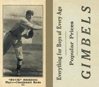 1916 Gimbels #81 Buck Herzog Baseball Card