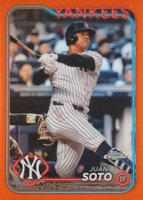 2024 Topps Chrome #150 Juan Soto Orange Refractor Baseball Card