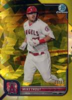 2022 Bowman Chrome Sapphire Edition #13 Mike Trout Yellow Baseball Card