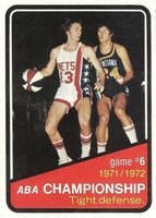 1972 Topps #246 ABA Playoffs Game #6 Tight Defense-Game 6 Basketball Card