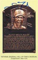 1999 Hall of Fame Autographs # Scott Rolen Yellow HOF Plaque Baseball Card