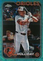 2024 Topps Chrome Logofractor Edition #88 Jackson Holliday Aqua Refractor Baseball Card