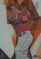 2015 Finest #68 Mike Trout Orange Refractor Baseball Card