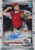 2020 Bowman Chrome Prospect Autographs #CPAPP Pedro Pages Baseball Card