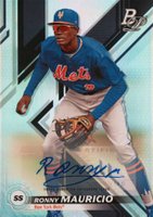 2019 Bowman Platinum Top Prospects #TOP57 Ronny Mauricio Autograph Baseball Card