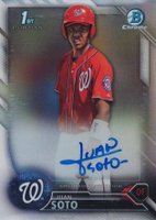 2016 Bowman Chrome Prospects Autographs #JS Juan Soto Refractor Baseball Card