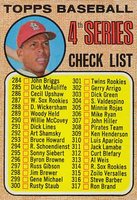 1968 Topps #278b 4th Series Checklist (284-370) Copyright right Baseball Card