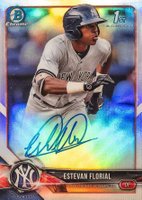 2018 Bowman Chrome Prospects Autographs #CPAEF Estevan Florial Refractor Baseball Card
