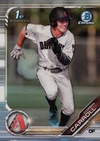 2019 Bowman Draft #BDC125 Corbin Carroll Chrome-Refractor Baseball Card