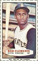 1966 Bazooka #26 Roberto Clemente Baseball Card