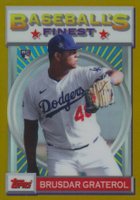 2020 Finest Flashbacks #126 Brusdar Graterol Gold Refractor Baseball Card