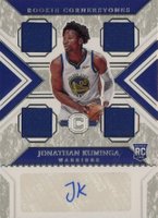 2021 Panini Chronicles Rookie Cornerstones Quad Relics Autographs #RCOJKU Jonathan Kuminga Basketball Card