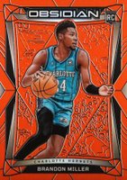 2023 Panini Obsidian #112 Brandon Miller Electric Etch Orange Flood Basketball Card