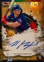 2024 Topps Finest Finest Autographs #FAWL Wyatt Langford Gold Refractor Baseball Card
