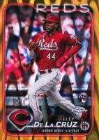 2024 Topps Chrome Update #USC150 Elly de La Cruz Gold Raywave Baseball Card