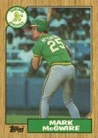 1987 Topps Tiffany #366 Mark McGwire Baseball Card