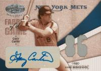 2004 Leaf Certified Materials Fabric of the Game #FG163 Gary Carter Autograph Jersey Number Baseball Card