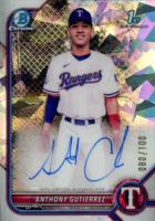2022 Bowman Chrome Prospect Autographs #CPAAG Anthony Gutierrez Atomic Refractor Baseball Card