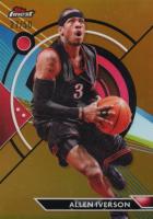 2023 Topps Finest #41 Allen Iverson Gold Refractor Basketball Card