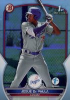 2023 Bowman 1st Edition #BPPF111 Josue de Paula Sky Blue Foil Baseball Card