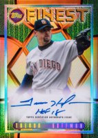 2022 Topps Finest Flashbacks 1995 Finest Autograph #TH Trevor Hoffman Orange Refractor Baseball Card