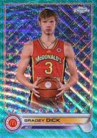 2022 Topps Chrome McDonald's All-American #64 Gradey Dick Aqua Wave Basketball Card