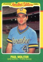 1986 Fleer Limited Edition #30 Paul Molitor Baseball Card