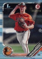 2019 Bowman Draft #BD22 Gunnar Henderson Sky Blue Baseball Card