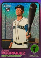 2022 Topps Heritage #700 Julio Rodriguez Chrome-Hot Box Refractor Baseball Card