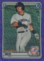 2020 Bowman Chrome Mega Box #BCP139 Anthony Volpe Purple Refractor Baseball Card
